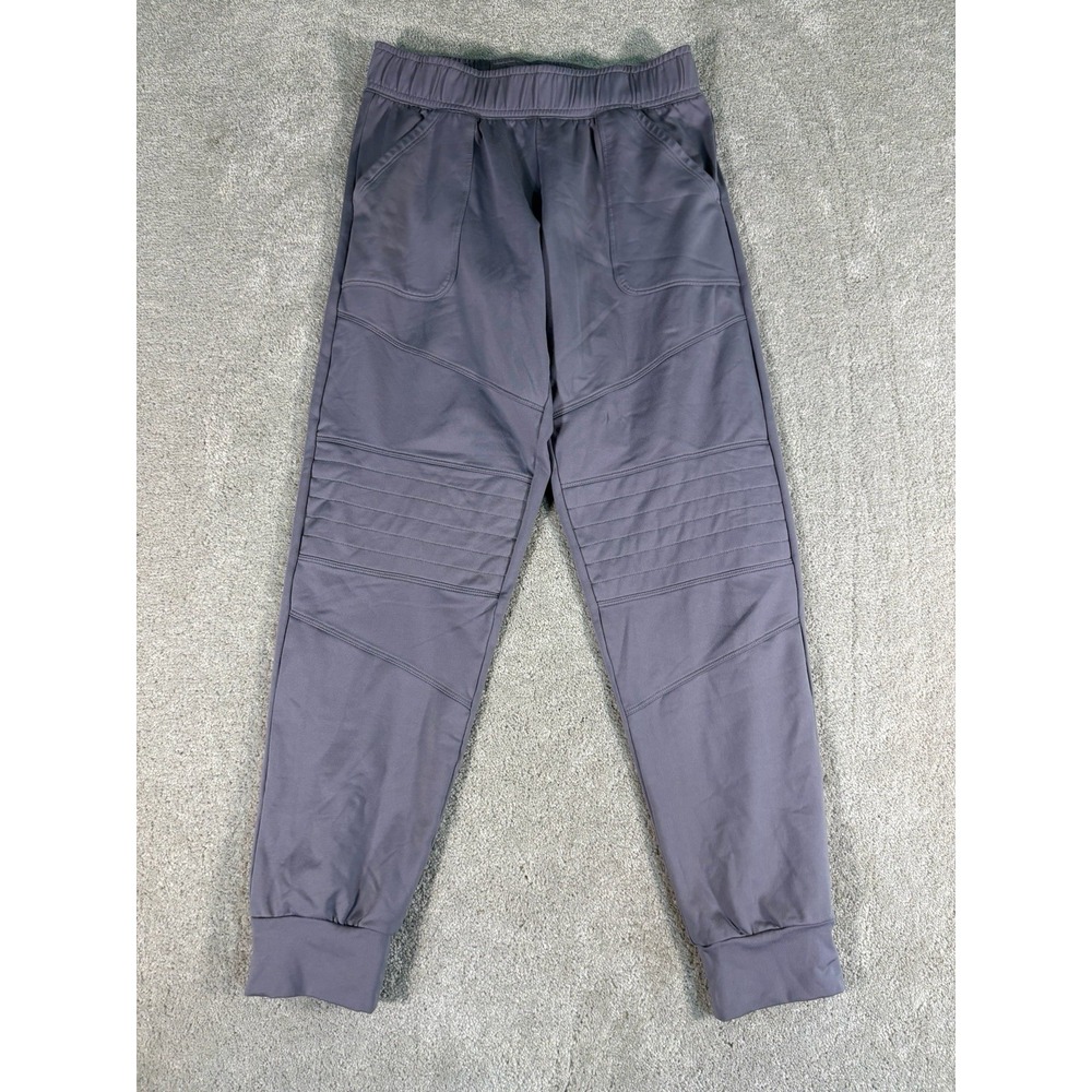 Fleo Women's Marled Moto Jogger Cuffed Relaxed Lounge Pants Sz S Elastic Waist